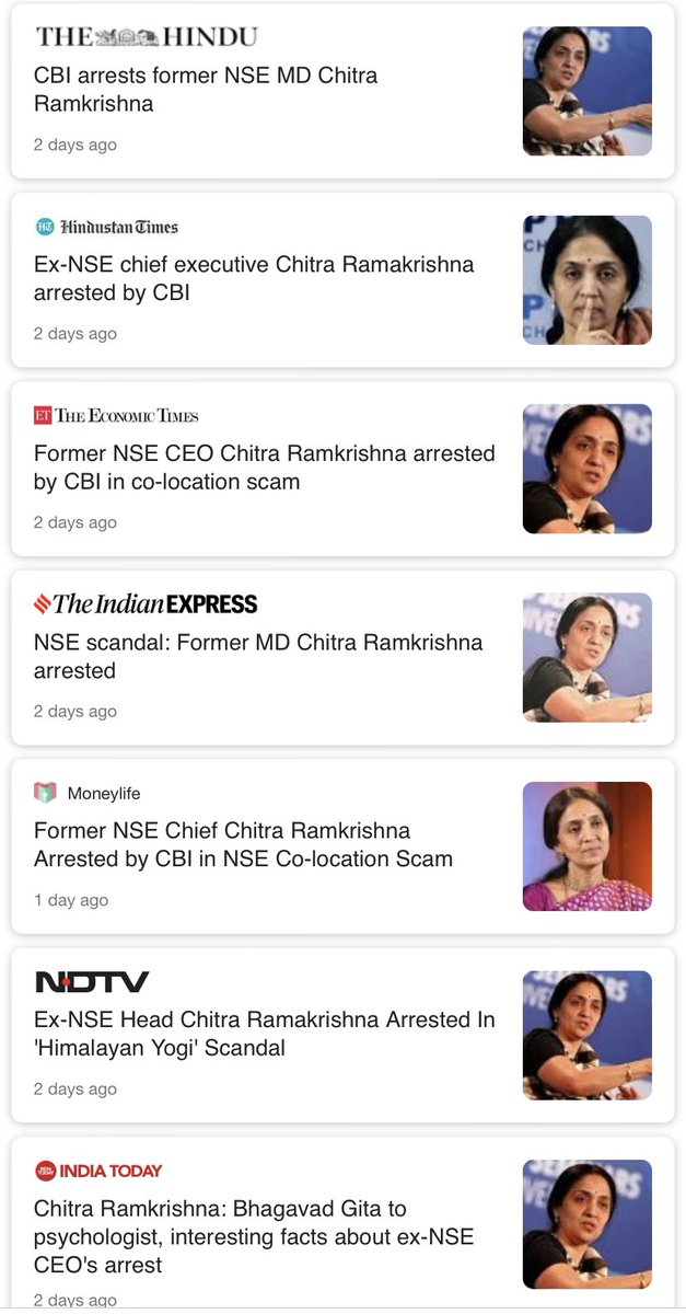Profdilipmandal's tweet photo. Why there is NOT even a single photo of Chitra Ramakrishnan
of the infamous #NSE_Scam
while being arrested/being produced in court?

That speaks volumes of 
"Brahmin Privilege" in Indian Media!

Always dressed in 'Kanjivaram' sarees Madam enjoys privilege, but not A. Raja. @kryes https://t.co/nZdvGpjB4z