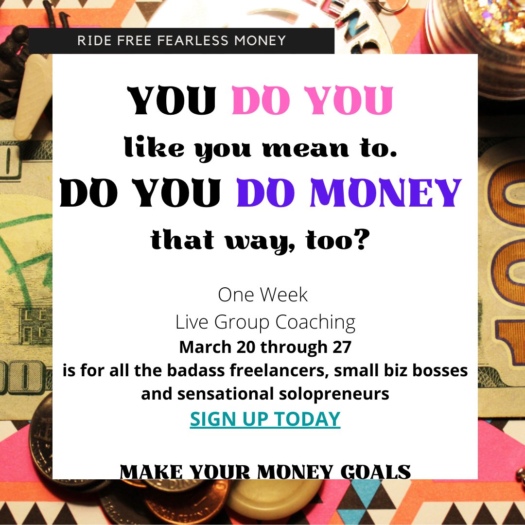 Every other month I host a new cohort of brilliant biz runners, freelancers, consultants, solopreneurs and founders for a financial deep dive. This month, starting March 20, join us! Learn how to make your money work for your business. bit.ly/moneylikeyoume…