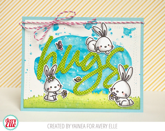 AveryElleStamps's tweet photo. Take a look at this card that Yainea made using our Bunnies Stamp and Die Set! She also used our Loads of Hugs Die for this bold sentiment! 🌷🐰 #averyellestamps #averyelle #stamps #cardmaking #cards #crafting #crafts #scrapbooking #scrapbook #bunnies #spring #springcards https://t.co/ACx3DipQtS