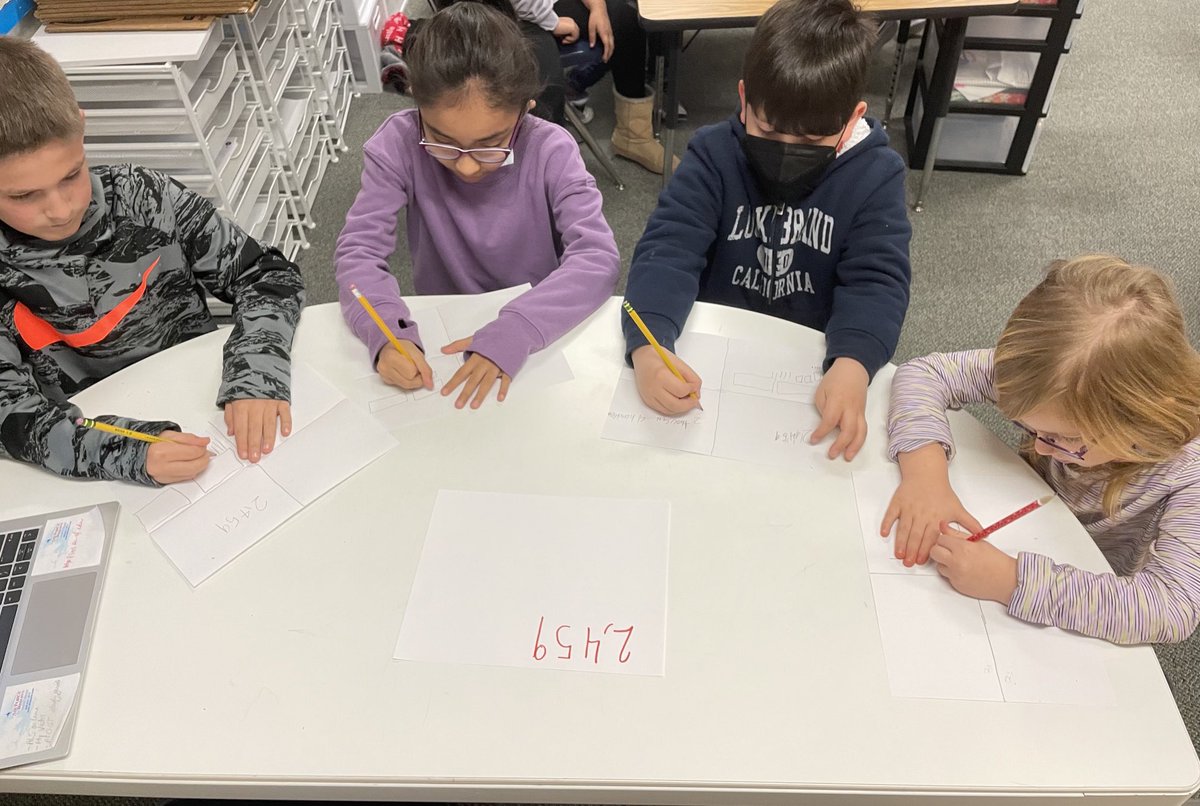 MrsDanielO's tweet image. THREE TRUTHS AND A LIE… math style. These students are using what they know about place value to create a mystery. Which three numbers are the same value, but just in different forms?… and which number is a FRAUD? #ThompsonIsExcellence #2ndGrade #CFBmath ⁦@CFBISD⁩