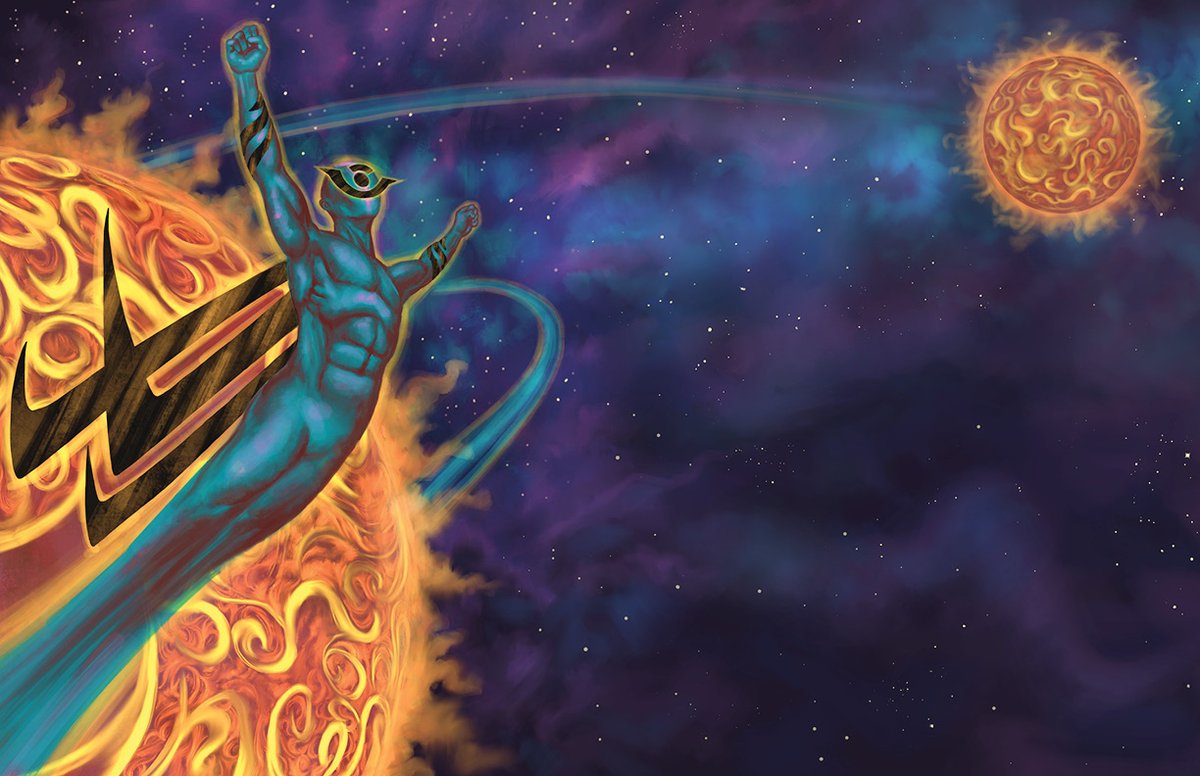 artofrene's tweet photo. Vision, foresight, prescience...Rem's power to foresee, makes him the Ethereal of Sight. The other Ethereals often look to Rem for guidance in all matters concerning their own individual governances.

New, expanded artwork for the upcoming Realm Ethereal art book. https://t.co/WbdG9GARua