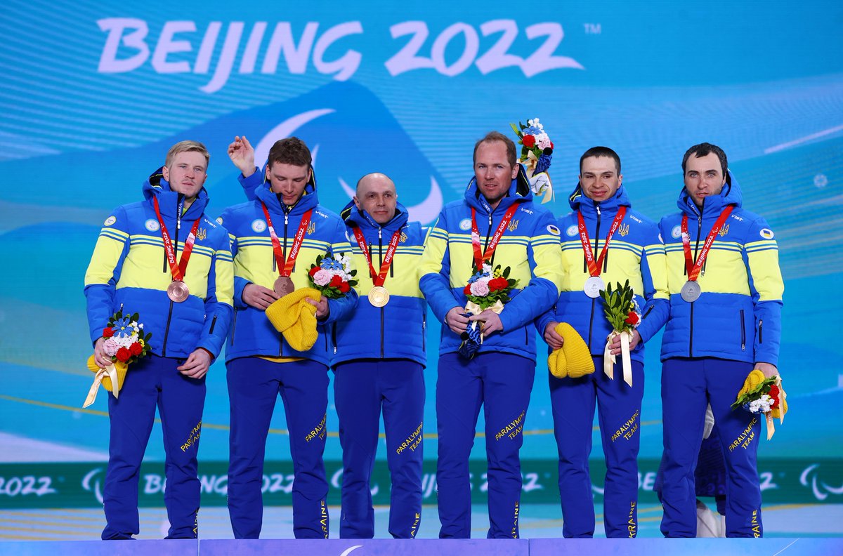Ukraine has swept the podium three times so far at the 2022 #WinterParalympics 🥇🥈🥉