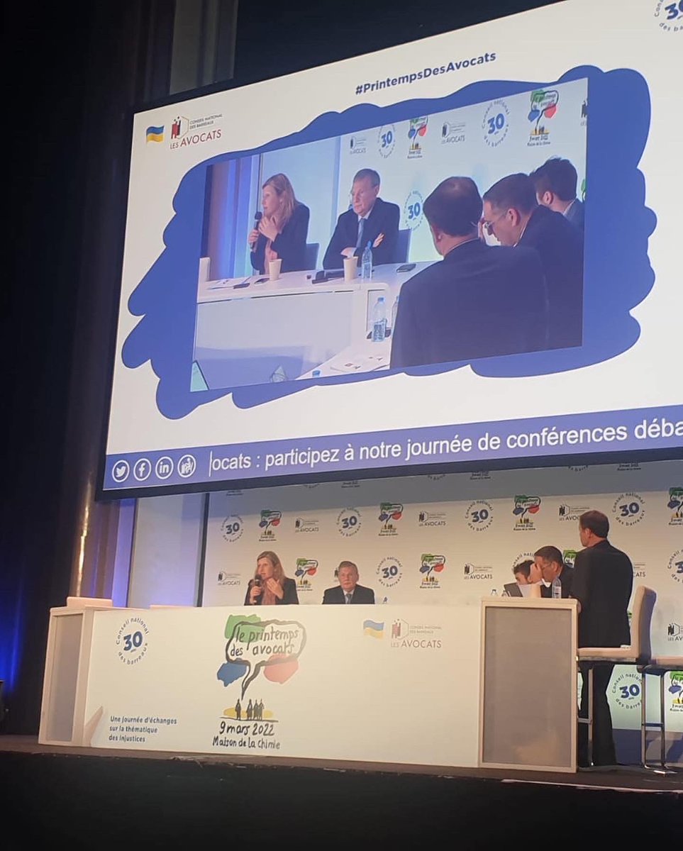 🔵🟡 La <a href="/fnuja/">Fédération Nationale des Unions de Jeunes Avocats</a> présente au Printemps des Avocats organisé par le <a href="/CNBarreaux/">Conseil national des barreaux - les avocats</a>, et bien représentée par ses élus pour débattre des #injustices