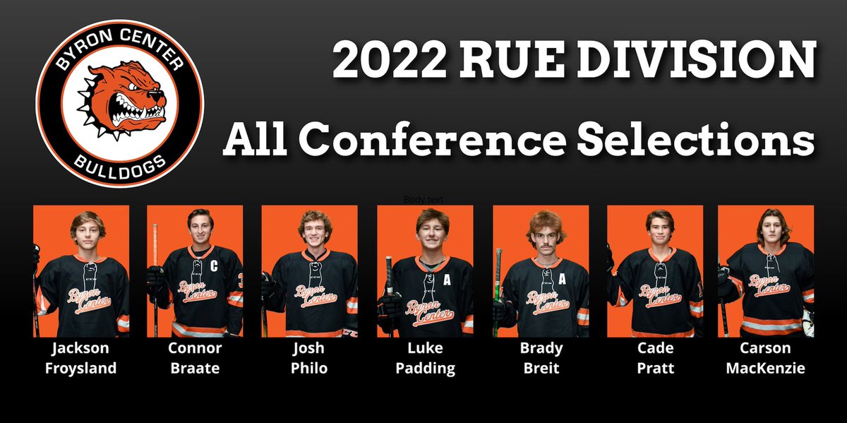 BCBulldogHockey's tweet photo. Congratulations to our 2022 Rue Division All-Conference selections!!! ⁦⁦@gobcbulldogs⁩ https://t.co/2Yf3nsvuQW