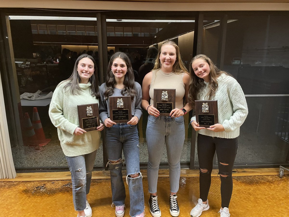 Miltongbball's tweet photo. Thank you to everyone who came out to show some love for our girls this season!! Congrats to all our award winners!! 

Looking forward to the leadership of our 1 returning and 2 new captains 💪 

Steph Needham
Kate Karimbakas
Grace Henry 

Now the real work begins! 🏀 https://t.co/YhqBR19FJb