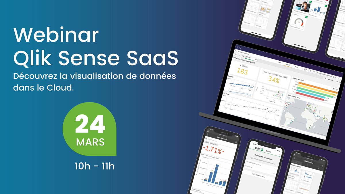[#WEBINAR] 

Découvrez Qlik Sense SaaS et appréhendez l'analyse dans le Cloud avec de nouvelles capacités pour créer des tableaux de board collaboratifs. 
Participez à notre webinar le jeudi 24 mars 2022. 

Inscription : bit.ly/QlikSenseSaaS 

#qliksense #qlik #cloud #data