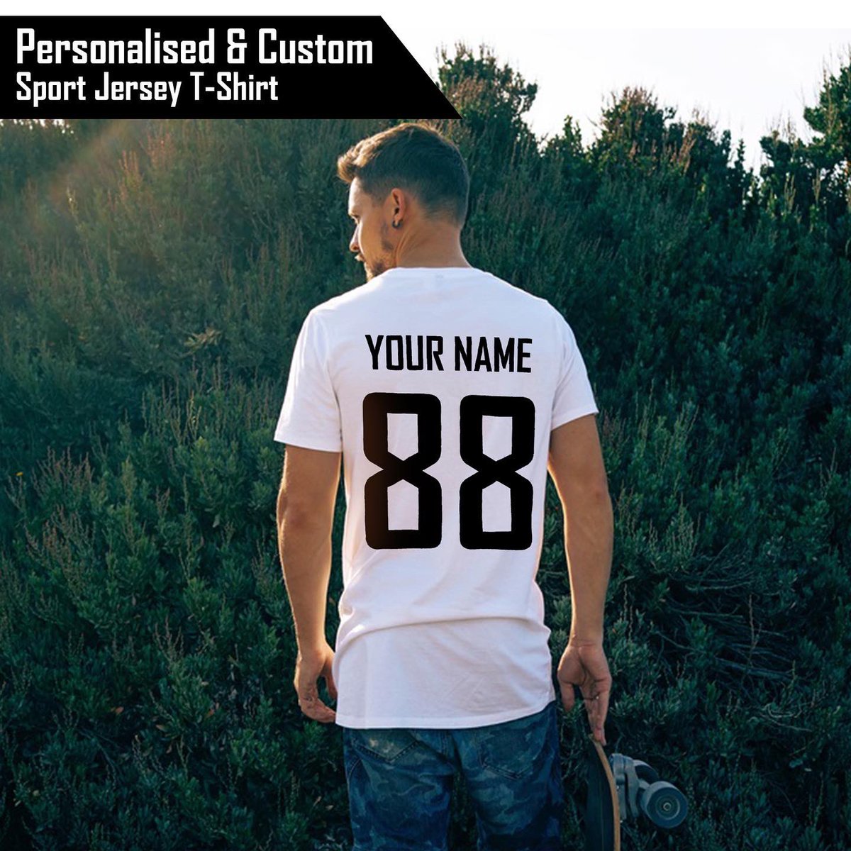 UnityLDN's tweet image. White sports T-shirts, customise by adding any text / image / logo