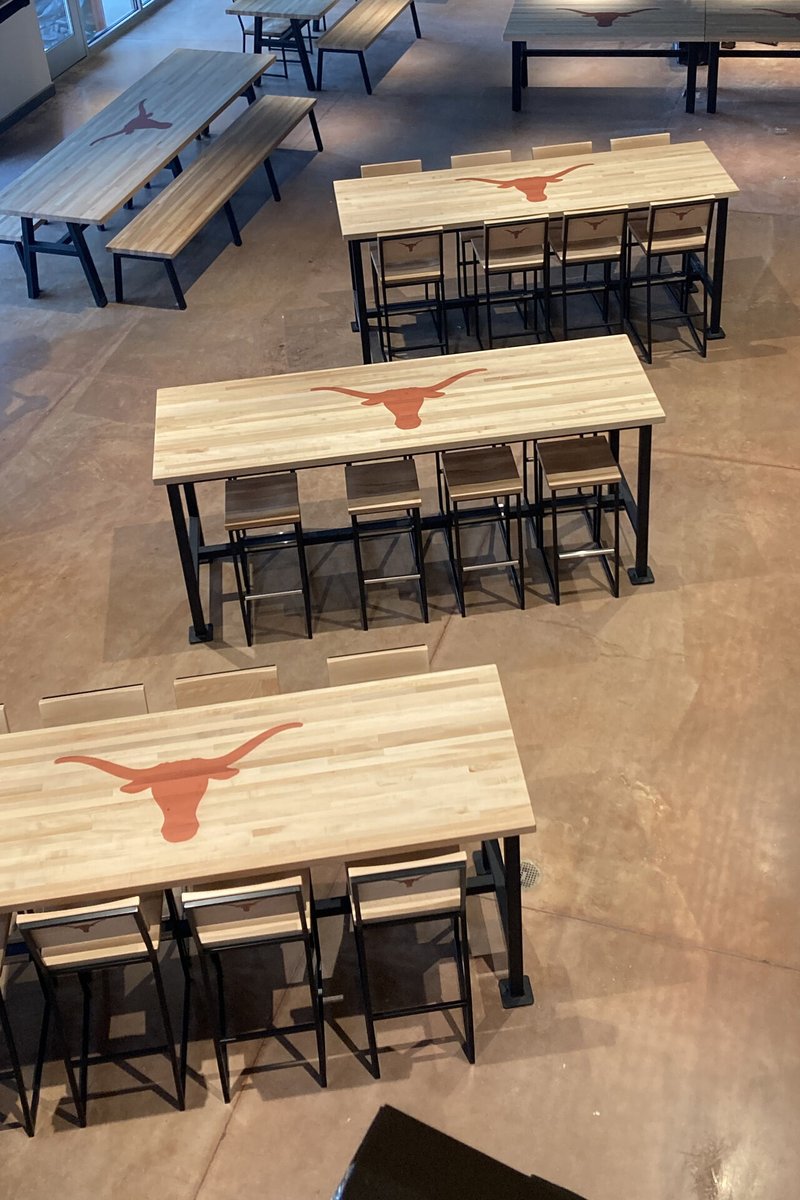 From our #JasperIN facility to the University of Texas #UFCUFieldClub in Austin, our Maker Tables make an impact. #MakerProjectByVersteel #UTAustin