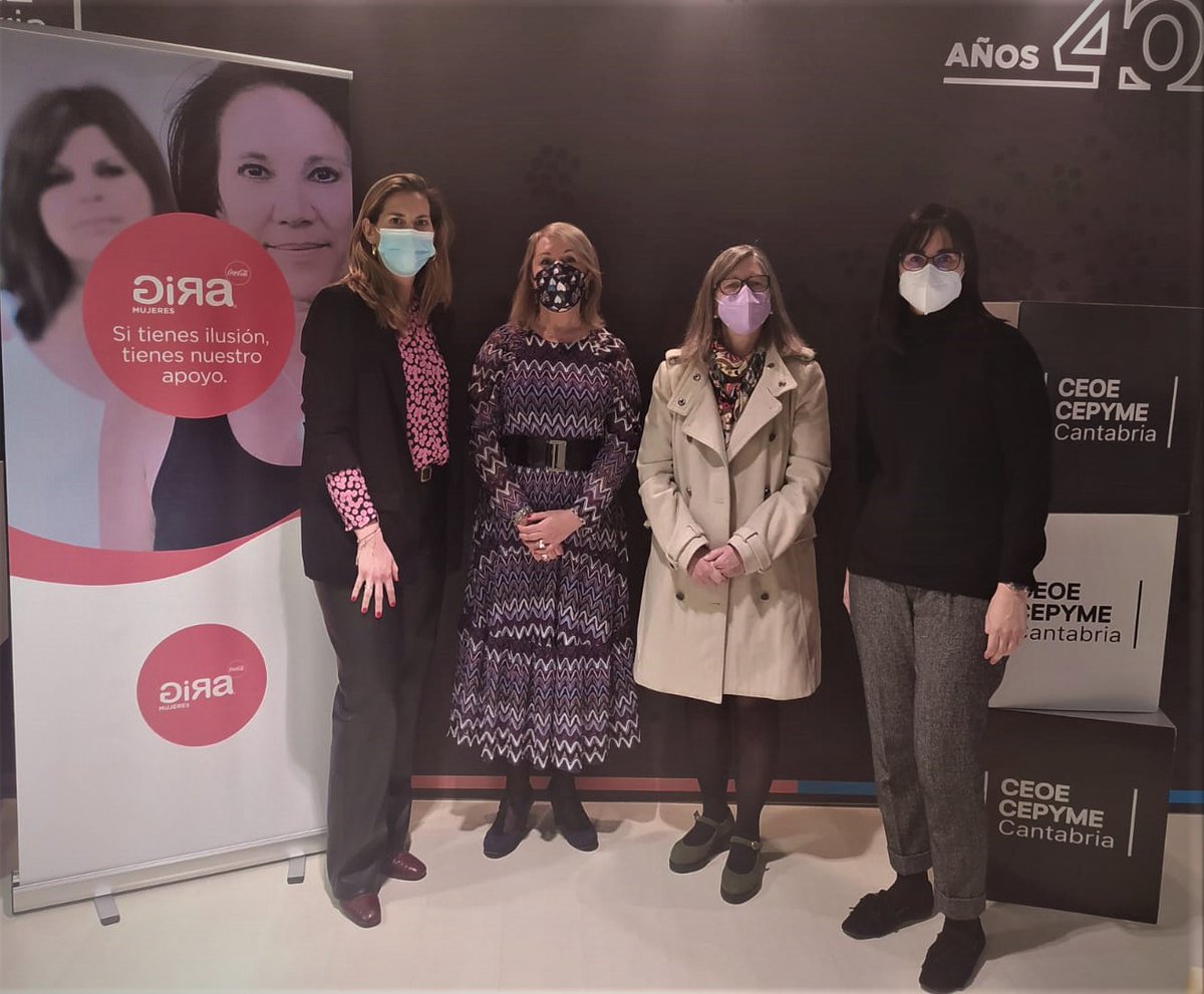 Ceoecant's tweet photo. 🔛Hoy se ha presentado el informe #GEM sobre emprendimiento femenino en #Cantabria, con la asistencia de la directora gral de @mujercantabria, Consuelo Gutiérrez, @ane_epalza  de @CocaCola_es y @Ana_F_Laviada, Ptda de @GEM_es 

Accede al documento https://t.co/kCa8We7FXE https://t.co/slYdPONNLc