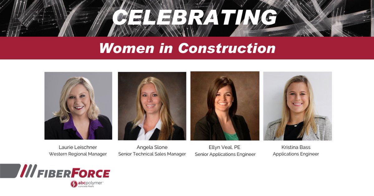 abcFiberForce's tweet image. This week, we celebrate Women in Construction to honor and recognize the talents, efforts, and skills of women in the construction business. Thank you for all that you do!
 #womeninconstruction #FiberForce