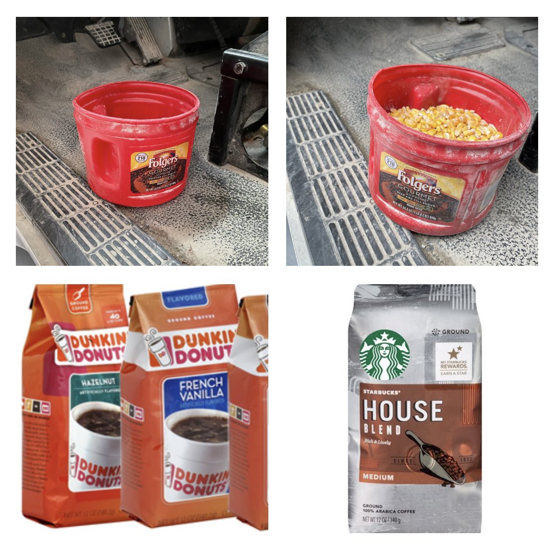 GuyNo2's tweet photo. If Folgers ever switches to bags, rural co-op grain handling will collapse. https://t.co/xaj070gMRO