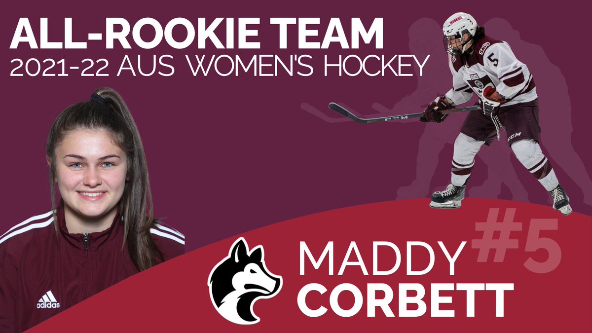 SMUHuskies's tweet photo. Saint Mary’s Huskies forward Shae Demale (Red Deer, AB), has been named the 2021-22 AUS Women’s Hockey MVP, while first-year Huskies Maddy Corbett and Kara MacLean were selected to the AUS All-Rookie team.

Read more: https://t.co/kq8N6BUUHV https://t.co/a8yBj1Nhmq