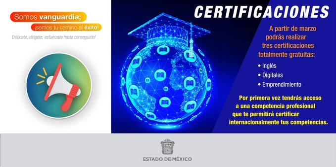 ConalepBQA's tweet photo. Comunidad Educativa @Conalep_Edomex incrementa tus conocimientos y mejora tus habilidades te  ofrecemos certificaciones en el idioma inglés, digitales y de emprendimiento. 
#DigitalizandoLaEducación
#ApasionadamenteCONALEP https://t.co/op6LL1cOSH