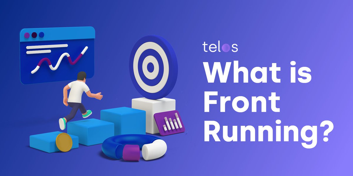 What is Front-Running and how does #TelosEVM solve it? 🏃‍♀️
Front-Running is a practice where bots and miners place their own transactions ahead of others while paying only minimal gas fees, therefore stealing millions of dollars of profits from regular traders. ❌