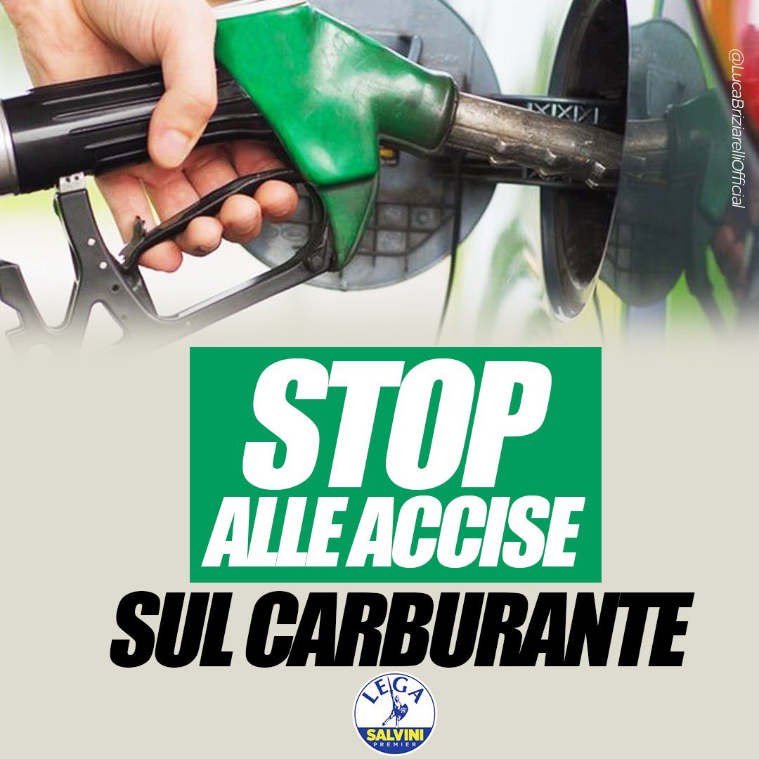 LBriziarelli's tweet photo. I cittadini e le imprese non possono più aspettare. Per combattere il caro #energia serve sospendere subito le #accise sul #carburante! 

Come Gruppo @Lega_Senato abbiamo depositato una mozione di cui @matteosalvinimi è il primo firmatario per chiedere di farlo immediatamente. https://t.co/cBHMMC6eGD