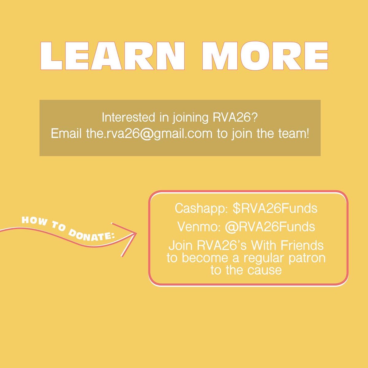 RVA26_'s tweet photo. RVA26 is back! We’ve made some changes to our organization to meet the capacity of our volunteers and ensure the longevity of our operations. We are refocusing our efforts on the original mission that brought our group together: providing support to individuals on the inside. https://t.co/RcEzLSoNVO