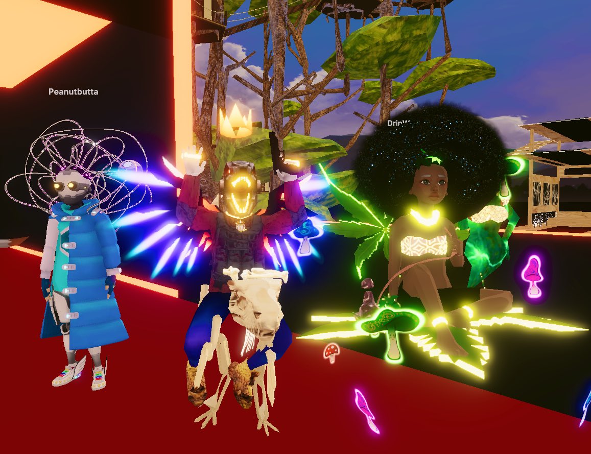 DJTRAXNFT's tweet photo. Standing next to 2 legends @PeanutbuttaDCL @0xDripWear Location @DogmanDcl Micro Mall in @decentraland #metaverse #mana #crypto #dripalert https://t.co/2eHAd9mFCF