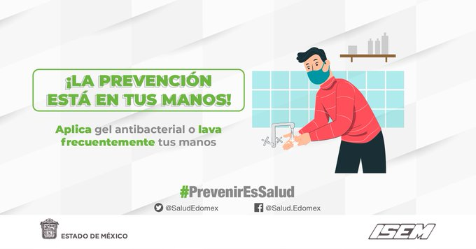 ConalepBQA's tweet photo. #EdoméxEnSemáforoVerde No olvides la prevención está en tus manos. Usa correctamente el cubrebocas, aplica constantemente gel antibacterial y lava frecuentemente tus manos. 
@Conalep_Edomex
@SaludEdomex
#CuidemosTodosDeTodos 
#PrevenirEsSalud https://t.co/jTKu4YvMgS