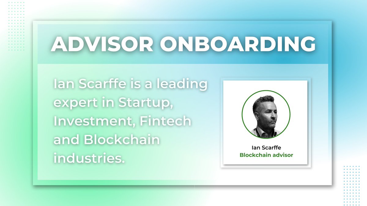 charitablezz's tweet image. Hello community, we are proudly to announce Ian Scarffe has joined the team as our Blockchain Advisor 🎉

Please follow @Ianscarffe and as Ian Scarffe announces the Advisory role, news and articles, please retweet the posts. It will greatly help us to gain more traction.