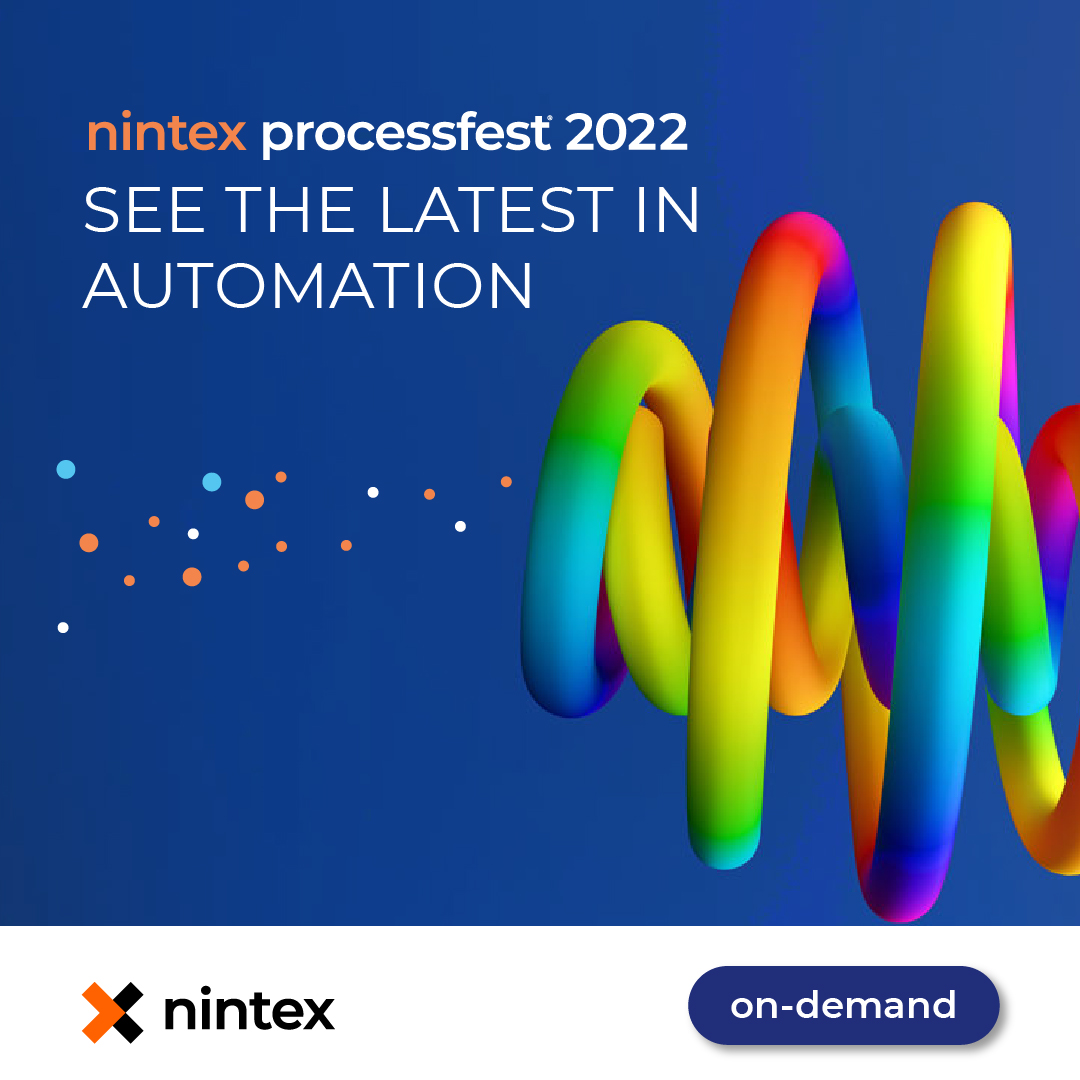 Nintex's tweet photo. Get in gear with the latest enhancements and features, as well as best practices for managing and automating your processes with Nintex. Watch #NintexProcessFest2022 on-demand now: https://t.co/MxCBKQ6keA #processautomation #ThePowerofProcess https://t.co/gmbWqtrXEq