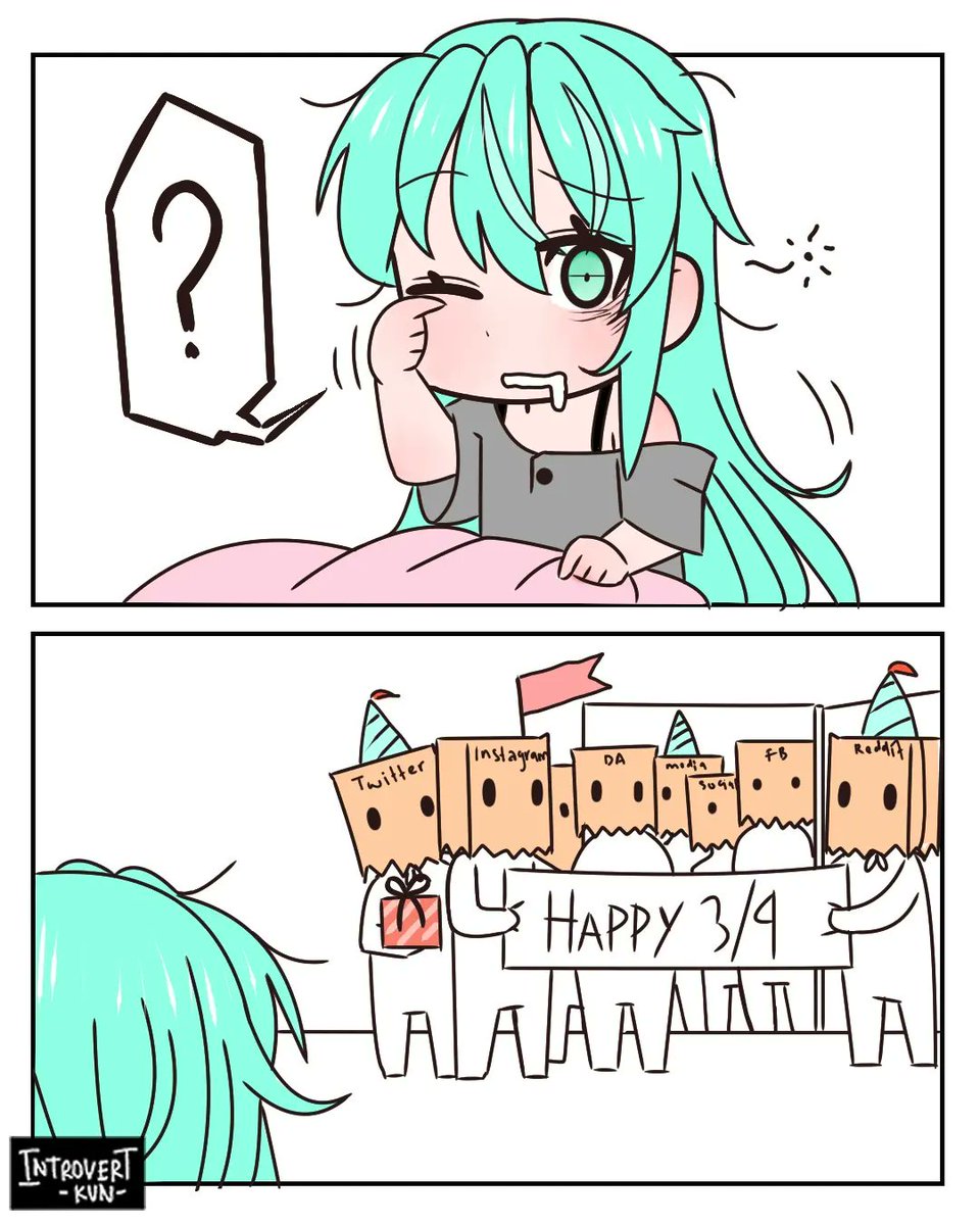 A bit late but here you go.
It already 12 a.m. she need to sleep.
#ミクの日 #MikuDay 