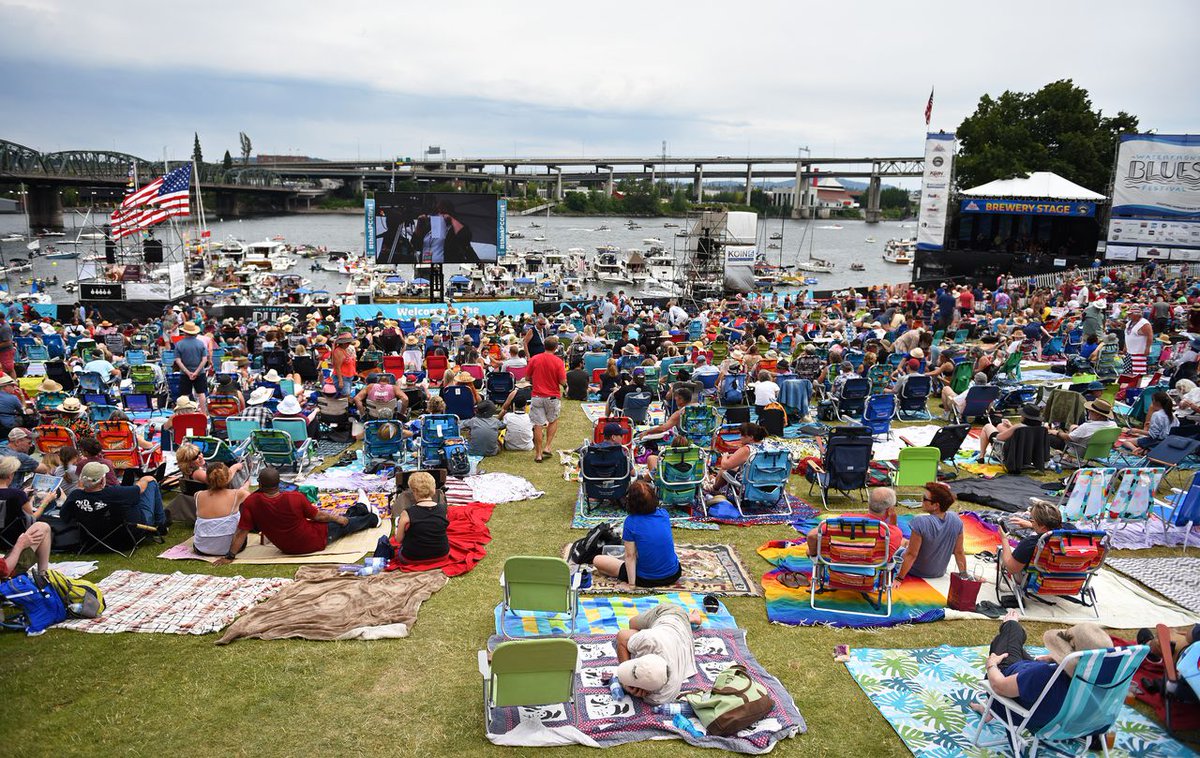 Oregonian's tweet photo. After two years, Blues Fest is bringing music, fireworks back to Portland’s Waterfront Park this summer https://t.co/eQbFP78HjQ https://t.co/AqHAOgyPEq
