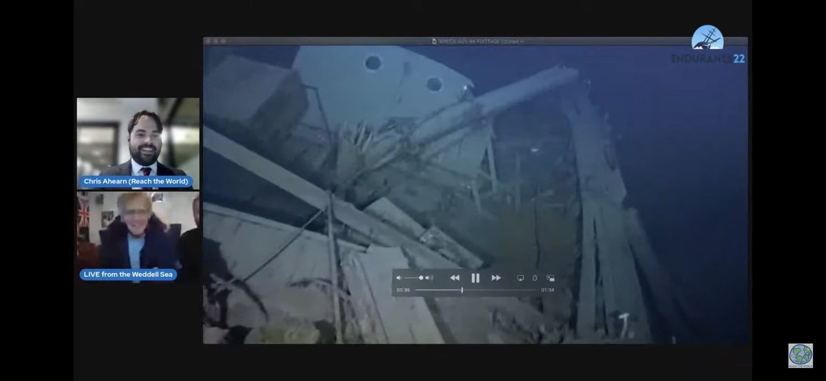 loggerhead_rov's tweet photo. The Endurance has been found! MATE shared the livestream link with our team showcasing the explorers who found this lost treasure! Another amazing use of ROVs for exploration of our world’s oceans! @RebeccaKreider @KevinRStansber1 @PrincipalMOHS @matecenter https://t.co/ceBrY6kqmr