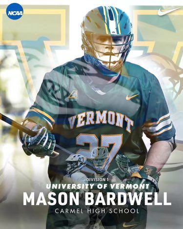 Congrats to Mason Bardwell on his commitment to play at <a href="/UVMmlax/">UVM Men's Lacrosse</a> - Mason is a 3 year starter and a captain for the team this year as a junior. We couldn’t be more proud of you! #HOUNDS