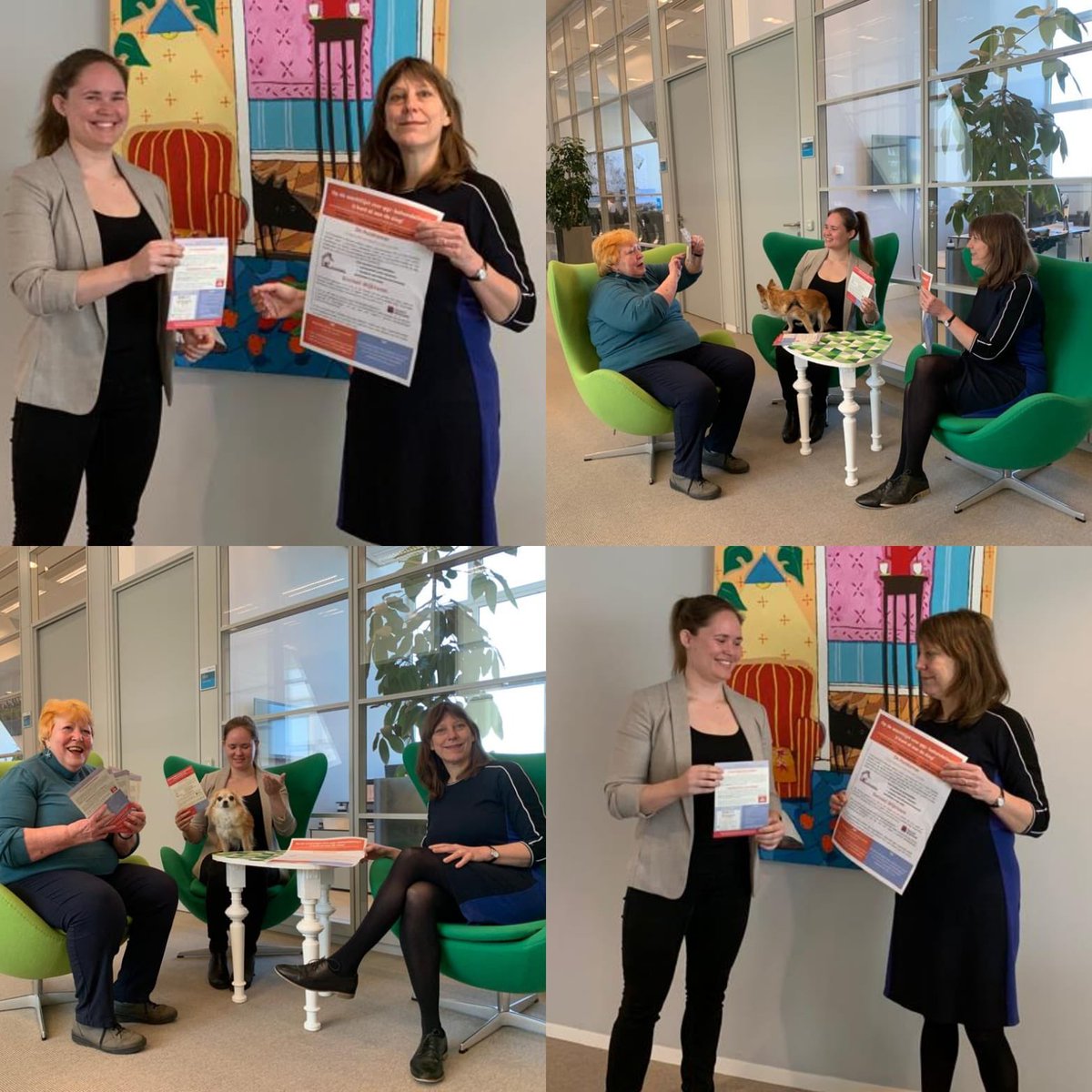 KivilcimOzmen62's tweet photo. Onze multitasker #fractieassistent Sarah Angenent heeft een #flyer ontworpen voor mensen die bij de #GGZ op de #wachtlijst staan. Vandaag bij @GemZaanstad de feestelijke overhandiging van de flyer die o.a. bij alle #huisartsen in #Zaanstad komt te liggen! https://t.co/kSRjNFNqnH