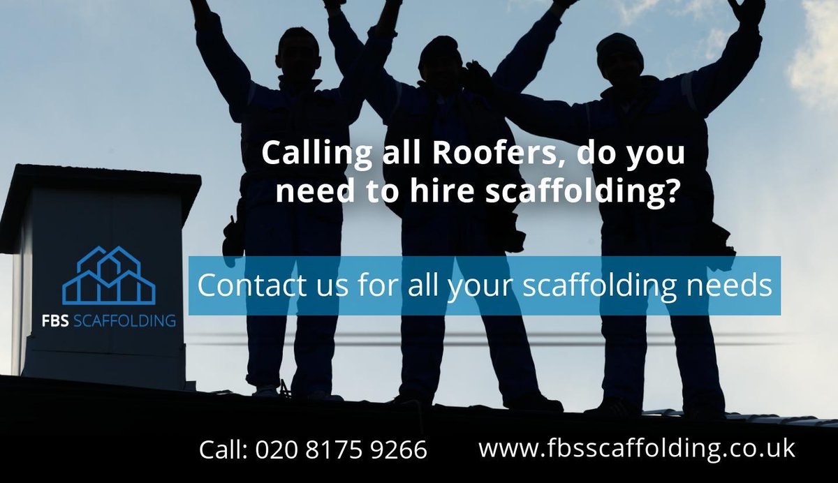 Calling all Roofers, do you need to hire scaffolding?
Call FBS Scaffolding today
☎️ 0208 175 9266
✉️ hello@fbsscaffolding.co.uk

#roofingcontractor #roofrepair #roofrestoration