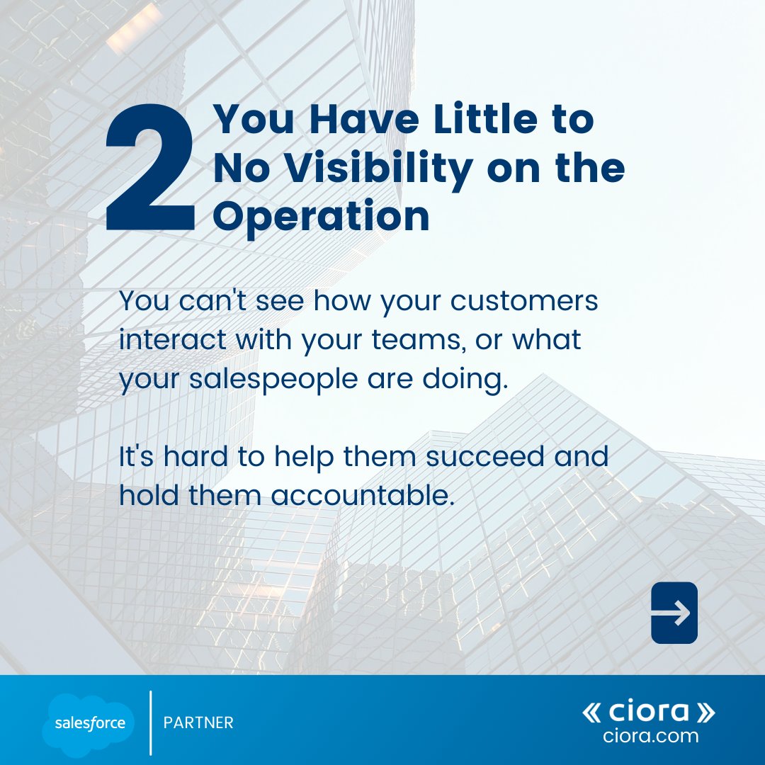 ciora_solutions's tweet image. If any of these apply to your business, don’t worry. These are the issues that a CRM system can help with.

Contact us at sales@ciora.com for your CRM implementation needs. 

#ciorasolutions #CRM #SalesforceCRM #SalesforceImplementation #Ciora