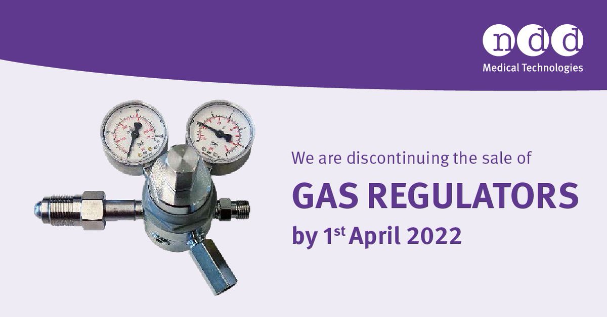 nddMedical's tweet photo. To all our partners (except USA & Canada):
We are discontinuing our regulators for DLCO gas and oxygen as of April 1, 2022!
Please check availabilities before placing your order.
For any further questions, please contact sales@ndd.ch
#NDD #regulators #EasyOnePro/LAB https://t.co/Ol5qRYm4ae