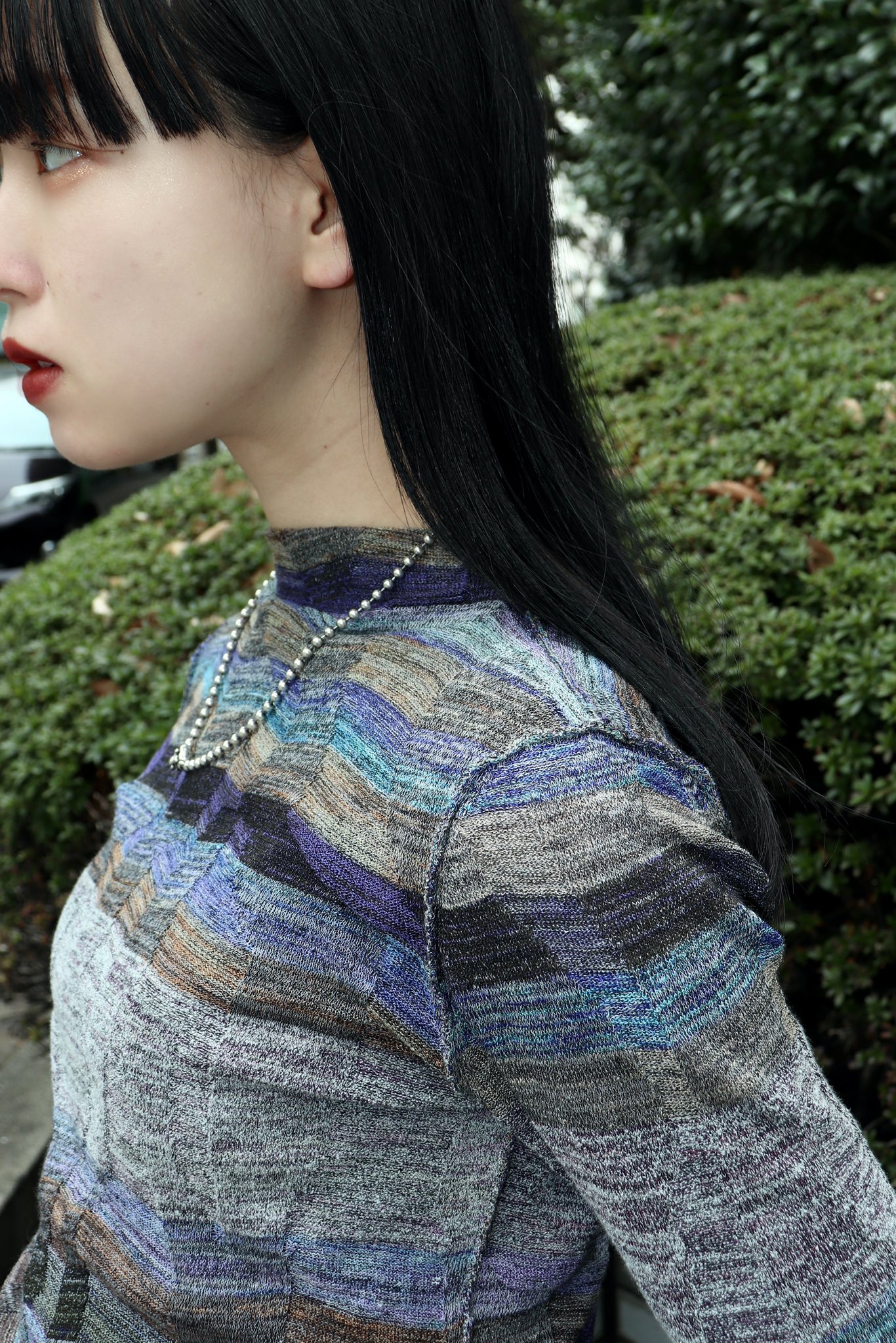 限定価格PERVERZE 22SS Wave Border Knit Top