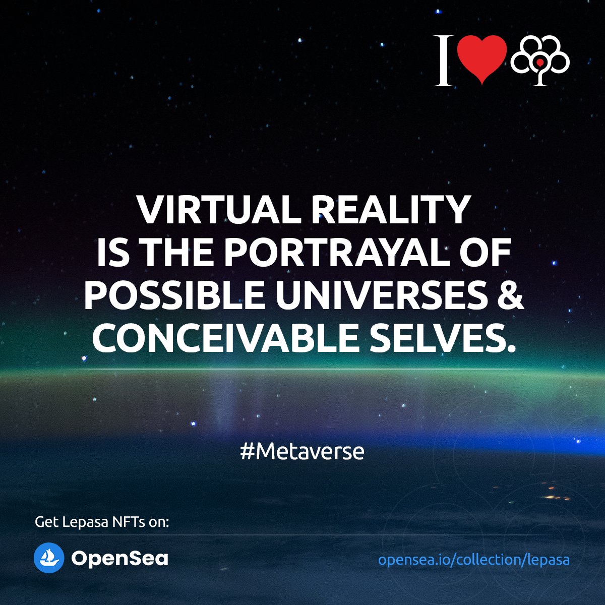 Lepasaorg's tweet photo. Virtual Reality is the portrayal of possible universes &amp; conceivable selves.    #Metaverse #VirtuallyReal 

Get #Lepasa #NFTs on #Opensea :

👉 https://t.co/sW5h0BpH6L

#NFTProject #NotJustJPEGs #LepasaNFT #NFT #NextGenNFTs #Lepaverse #lepa #lepatoken https://t.co/2VLaaGnBga