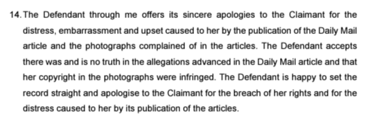 After 7 arduous months I went to the High Court today for the Statement In Open Court regarding the inaccurate articles the Daily Mail published about me. Thanks to everyone who supported me. Finally, the truth is out. Pls read the full statement here tinyurl.com/bddnp7kf
