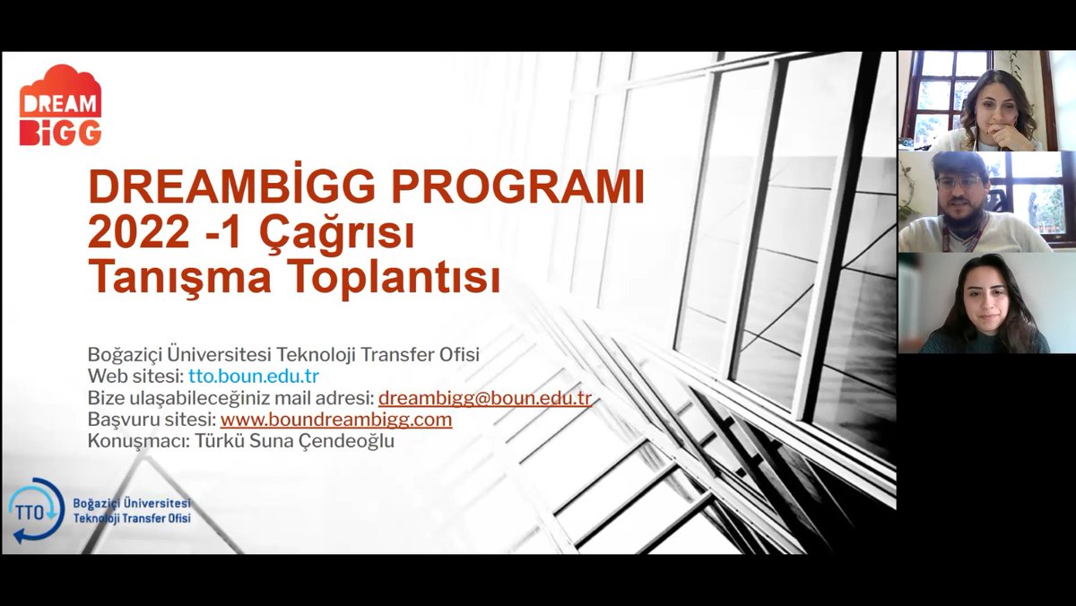 Bezmialem TTO (@bezmialemtto) on Twitter photo TÜBİTAK BIGG Programına yönelik bilgi günümüzü <a href="/BogaziciTTO/">Bogazici Univ. TTO</a> ile ortak olarak düzenledik.
Katılım sağlayan araştırmacılarımıza teşekkür ederiz!
@BOUNDREAMBiGG TÜBİTAK BIGG Programına yönelik bilgi günümüzü <a href="/BogaziciTTO/">Bogazici Univ. TTO</a> ile ortak olarak düzenledik.
Katılım sağlayan araştırmacılarımıza teşekkür ederiz!
@BOUNDREAMBiGG