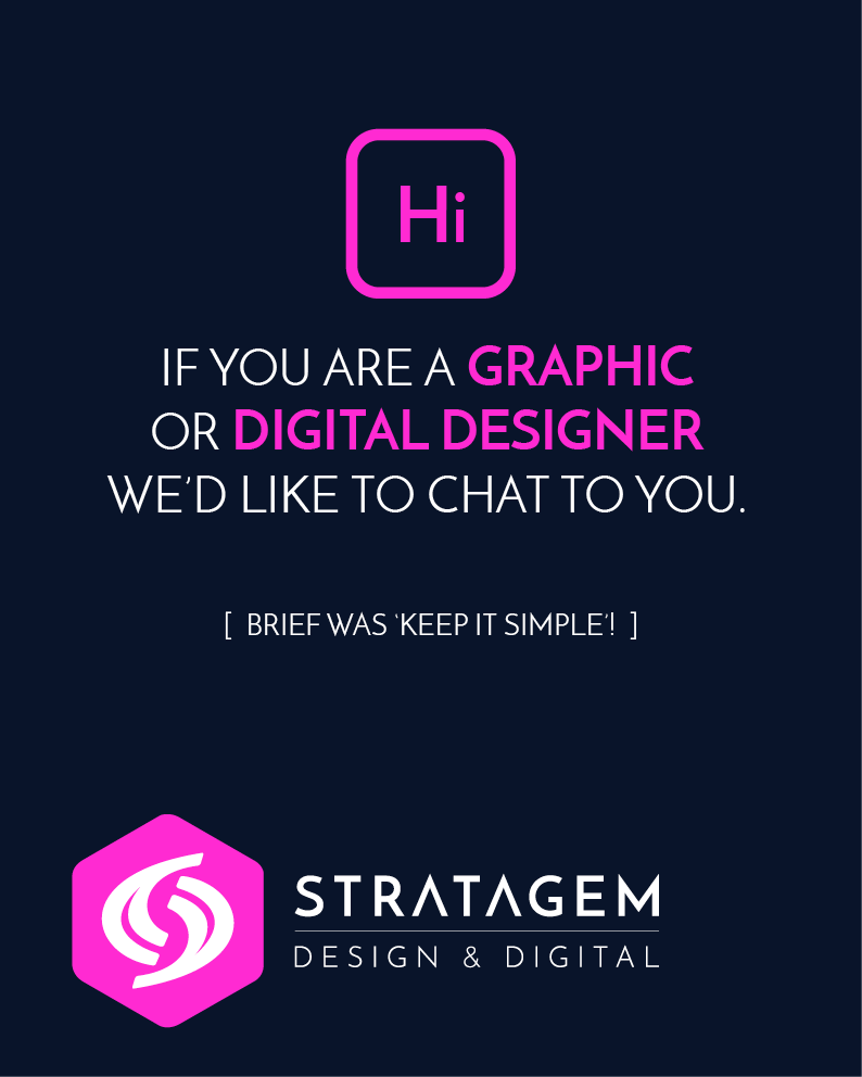 Stratagem Design (@stratagemonline) on Twitter photo 👀 👋 We're hiring and we need your creative & digital talent! 🔥
If you are interested 𝒑𝒍𝒆𝒂𝒔𝒆 email your CV to
<a href="/NicLeggGFC/">Nicholas Legg</a> on: niclegg@stratagemonline.com 👀 👋 We're hiring and we need your creative & digital talent! 🔥
If you are interested 𝒑𝒍𝒆𝒂𝒔𝒆 email your CV to
<a href="/NicLeggGFC/">Nicholas Legg</a> on: niclegg@stratagemonline.com