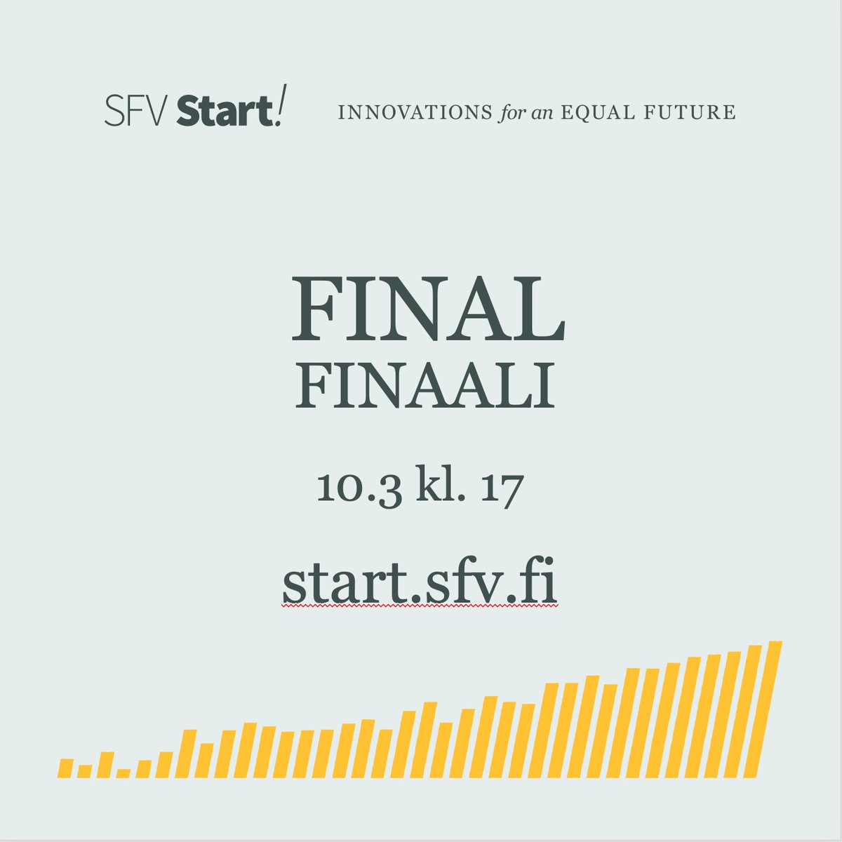 sfv_forening's tweet photo. Sex lag – sex förslag på hur barn och unga kan få en likvärdig möjlighet att nå sin fulla potential, oavsett bakgrund. Se den direktsända SFV Start!-finalen imorgon på https://t.co/3Qamijteh3. Vinnaren offentliggörs 22.3 och får 100 000 e för att förverkliga lösningen. #sfvstart https://t.co/MiWp6d8IMT