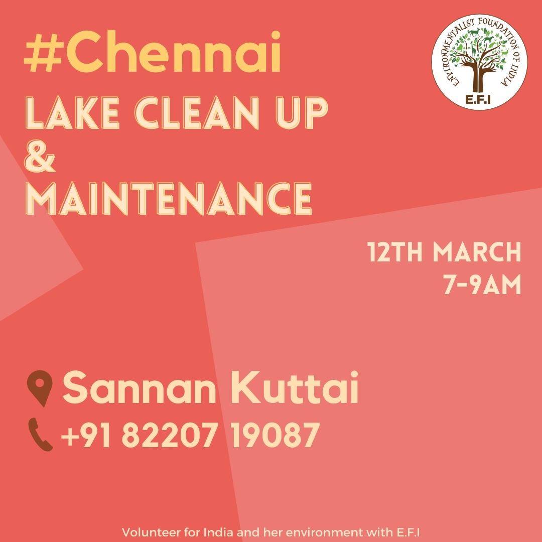 EFIVolunteer's tweet photo. E.F.I's #VangaLetsVolunteer in Chennai!

This weekend join hands with us to save our coast and lakes. #OhShunTrash #RakeLake

Register yourself now, details and locations for the events can be found in the below link :
https://t.co/CAv71OqkXZ

#efi #volunteer #weekendactivity https://t.co/m8kjjpj905