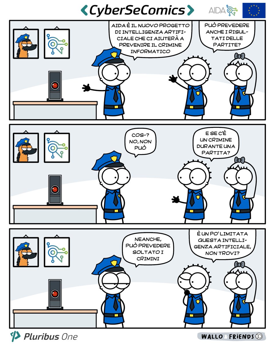 pluribus_one's tweet image. #CyberSeComics EP #14 - AIDA prevede (quasi) tutto

tinyurl.com/2p887w33

In collaborazione con il progetto @HorizonEU @_AIDAProject_  
Presto un approfondimento su @Difesa_online

Versione in lingua Inglese nella #Newsletter di AIDA: project-aida.eu/index.php/news…

#cybersecurity