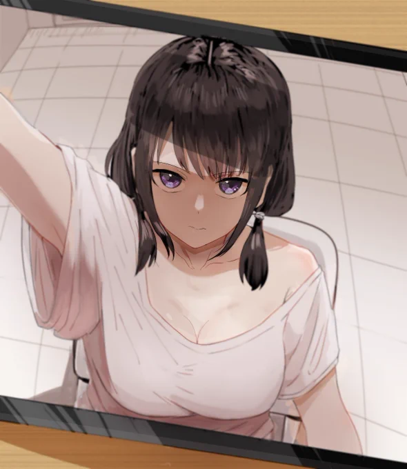 #わたモテ  ゆりちゃんとのビデオ通話勉強会、目線が散って集中できない 