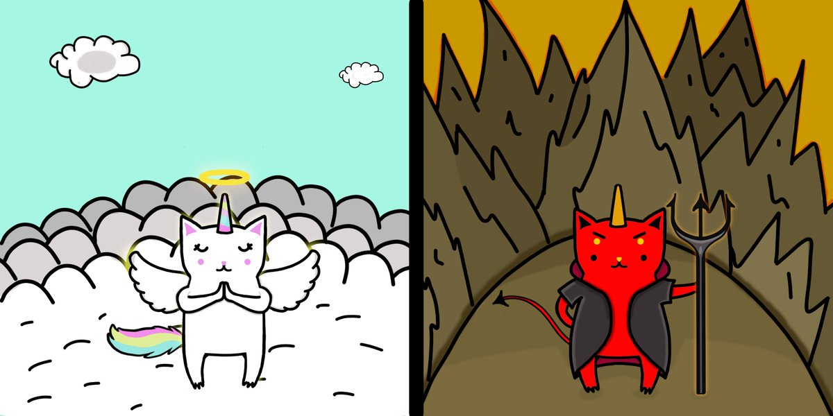 SWAGROG1's tweet photo. New collection of nft. Paradise and Hell. To whom does your soul belong today?
Please comment 😇👹, rt, like.
Price: 0.005 ETH on Polygon (gas free)
These and other #wooptykitty nfts are in my collection (all nfts in .gif format):
https://t.co/Tgumg9eGIh https://t.co/TYYOkE6ASB
