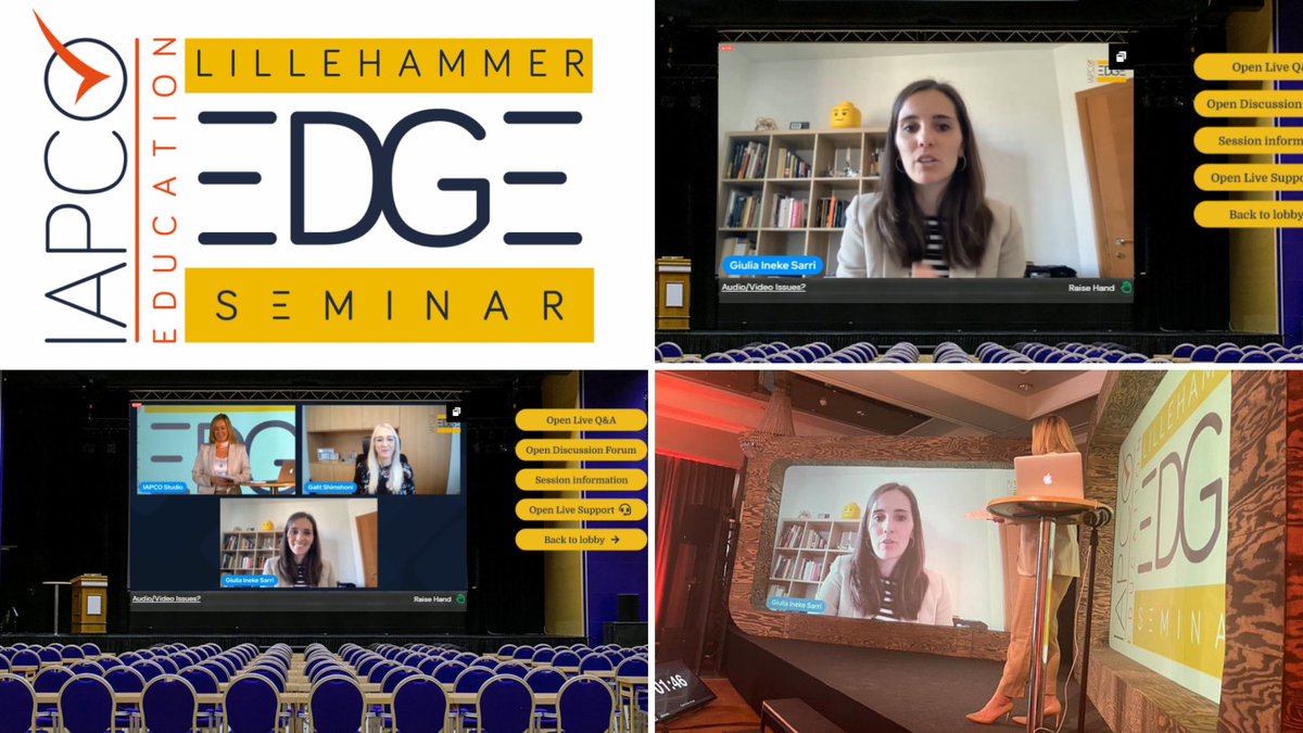 Today the <a href="/iapco/">IAPCO</a> hybrid Edge Seminar in Lillehammer saw the participation of <a href="/GiuliaIneke/">Giulia Ineke Sarri</a>, AIM Communication Creative Strategist, who was interviewed by amazing <a href="/Nickycpl/">Nicola McGrane, CEO, CPI</a> around her experience on marketing both Association events and Corporate #branding activities!