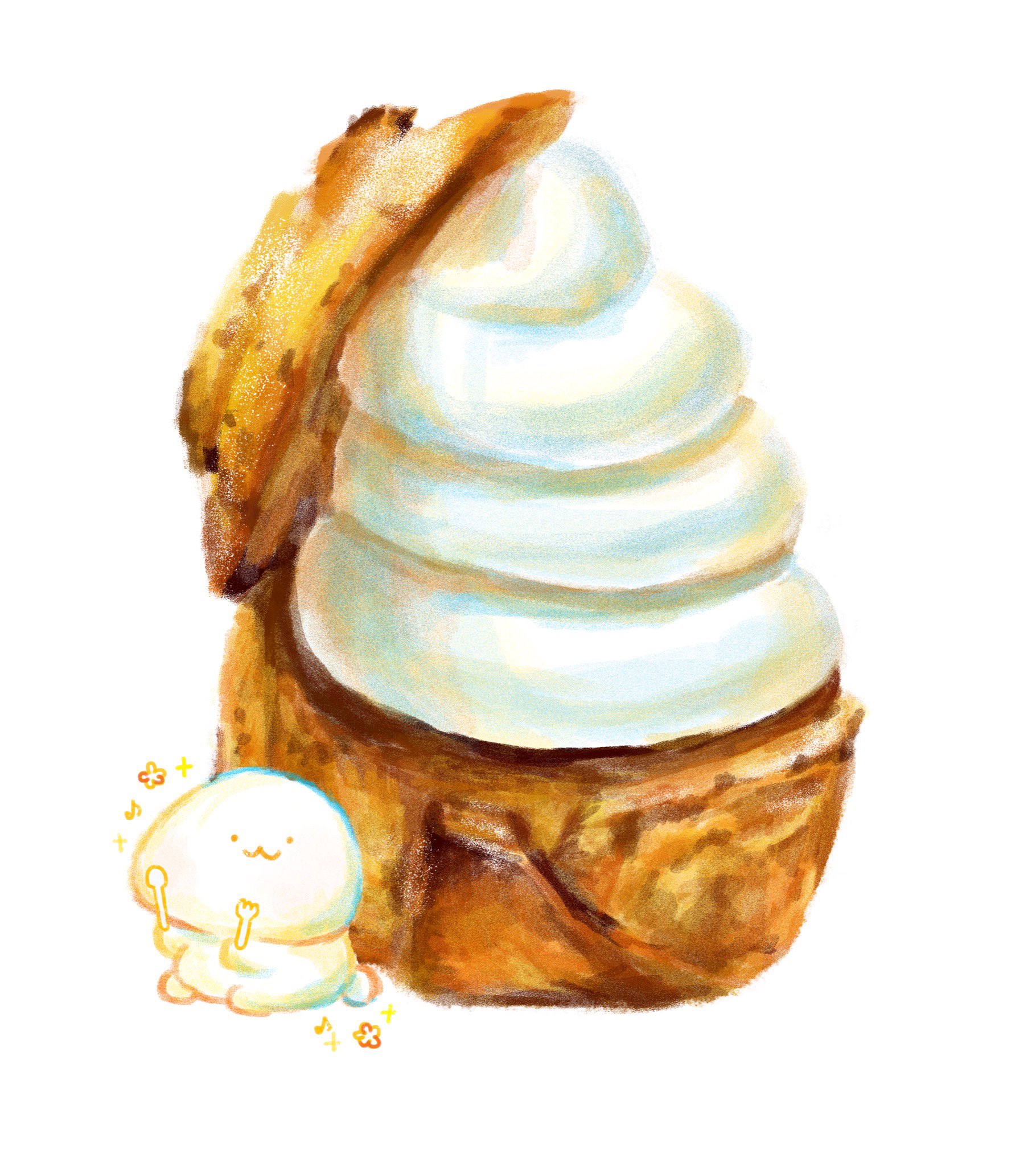 こめこ ボリューミーなシュークリーム イラスト好きな人と繋がりたい 食べ物イラスト T Co Lnk4gslrsv Twitter