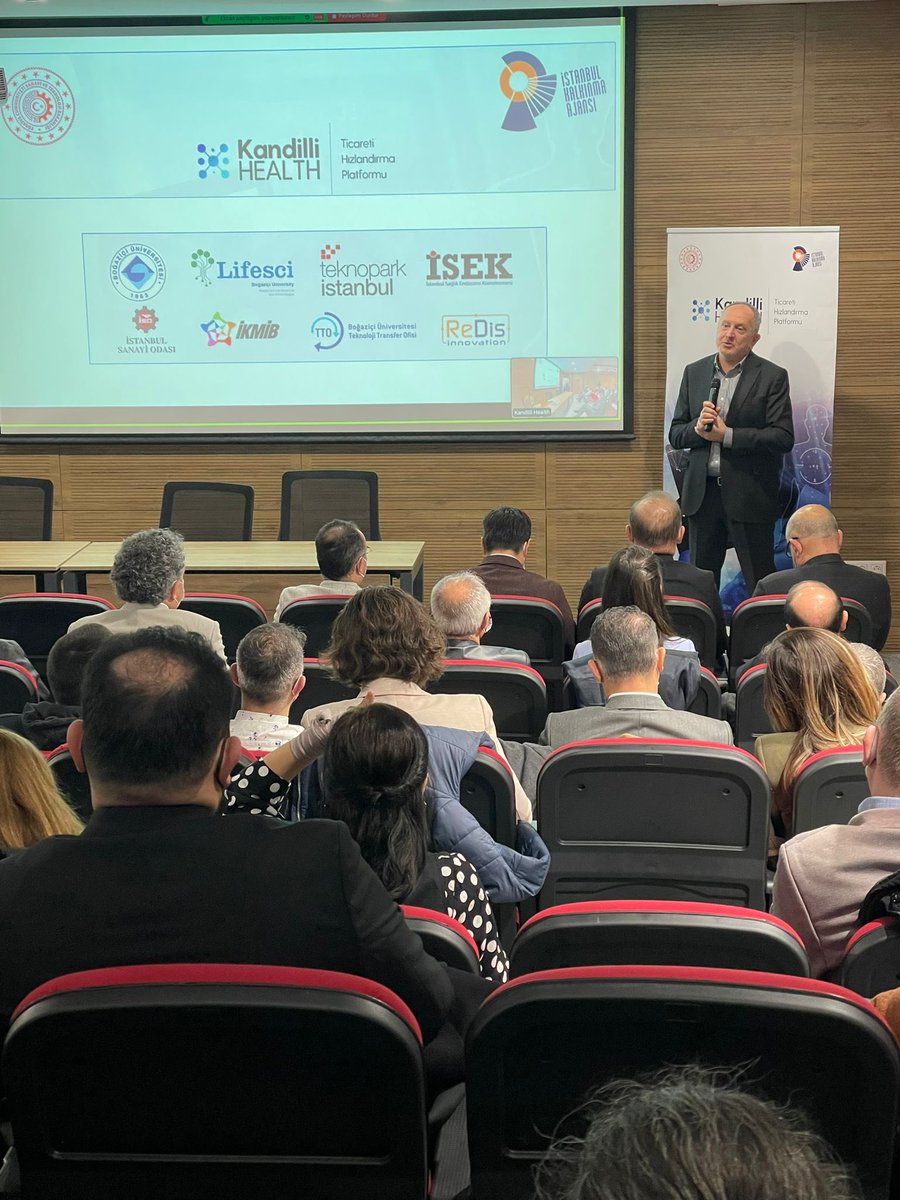 İstanbul Sağlık Endüstrisi Kümelenmesi Derneği (@isekorg) on Twitter photo #KandilliHealth açılış konuşmaları <a href="/BogaziciTTO/">Bogazici Univ. TTO</a> Genel Müdürü Dr. Volkan Özgüz’ün konuşmasıyla devam ediyor. #KandilliHealth açılış konuşmaları <a href="/BogaziciTTO/">Bogazici Univ. TTO</a> Genel Müdürü Dr. Volkan Özgüz’ün konuşmasıyla devam ediyor.