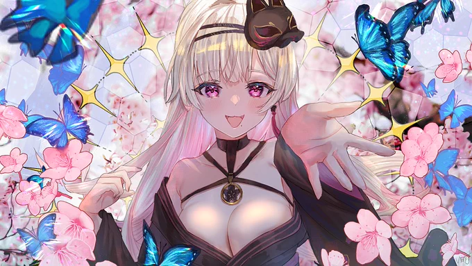 #MakuraArt

転載許可いただきましたので…🥰🙏🙏
Neenaさん(@Neena_Kawaii )の配信用サムネを描かせて頂きました🙏🙏描くのとても楽しかったです 
