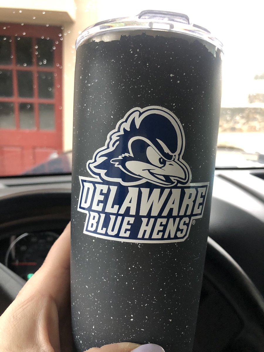 KatieNieradka's tweet photo. Might need to upgrade my 5 &amp; 10 coffee mug after @UDBlueHens big win. 
🏀🔥 #udalum 💙💛 
#udmensbball https://t.co/RJRPSChyQf