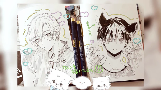 サイン本描いてます🐧 #ハレルヤベイビー 