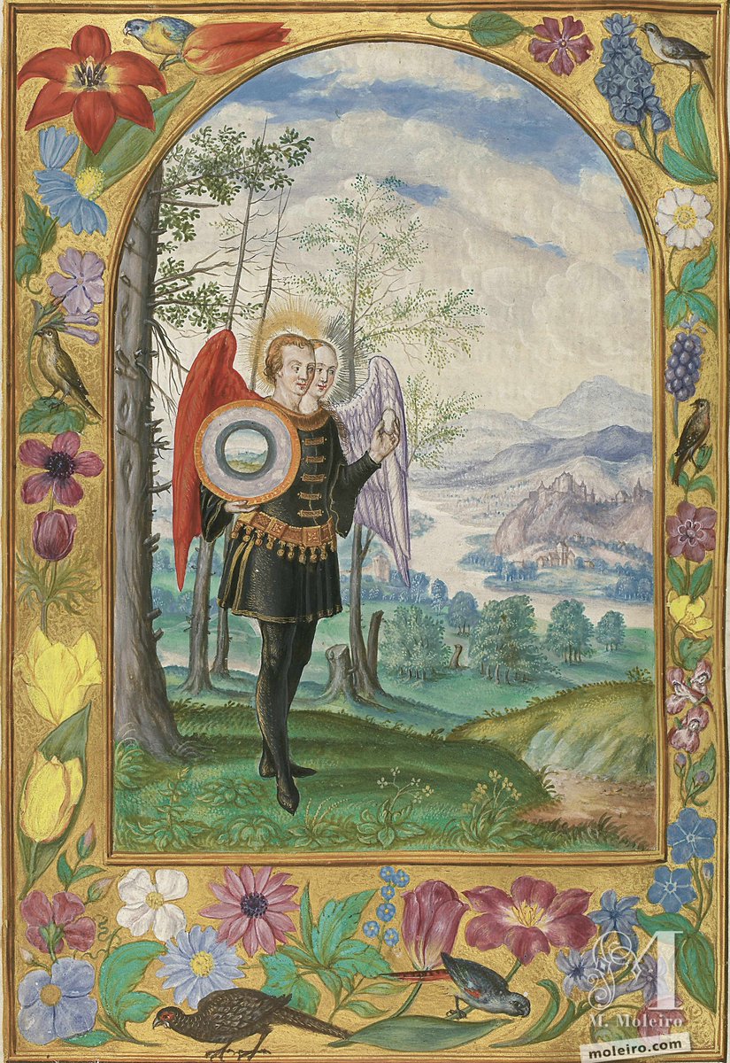 moleiroeditor's tweet photo. This #miniature foregrounds a winged hermaphrodite within a verdant landscape. Signifying the union of opposites, the hermaphrodite is one of #alchemy’s principal symbols.
Splendor Solis (1582), @britishlibrary,f 19.v
#illuminatedmanuscript #splendorsolis #art https://t.co/uQhnfYw9pD