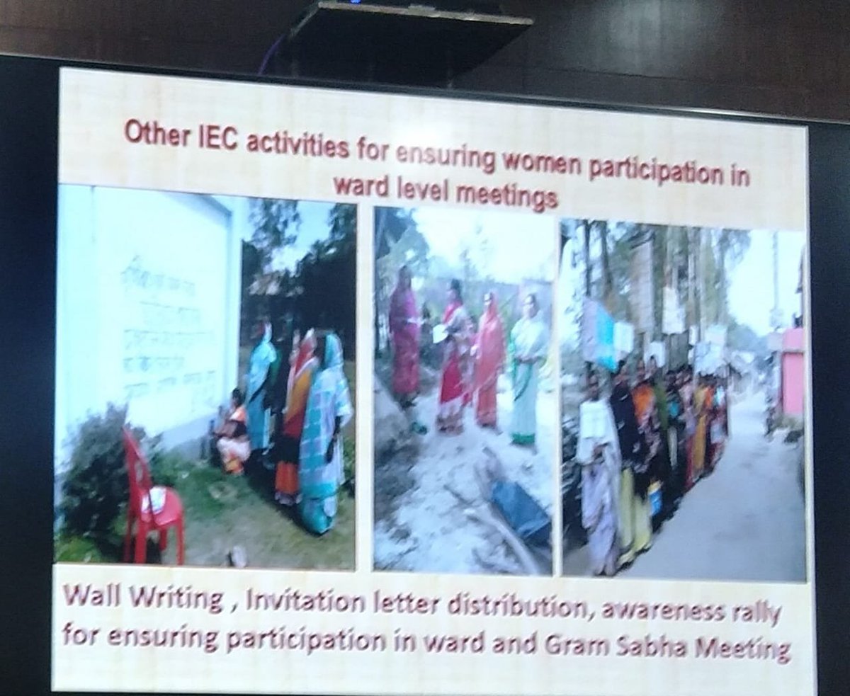 Presentation by #Digambarpur Gram Panchayat in #WestBengal showcasing Women as Agent of Change through their active participation in decision making process, health care, awareness creation on gender issues and related activities.

#SDGs
#LocalisingSDGs
#WomenFriendlyPanchayat